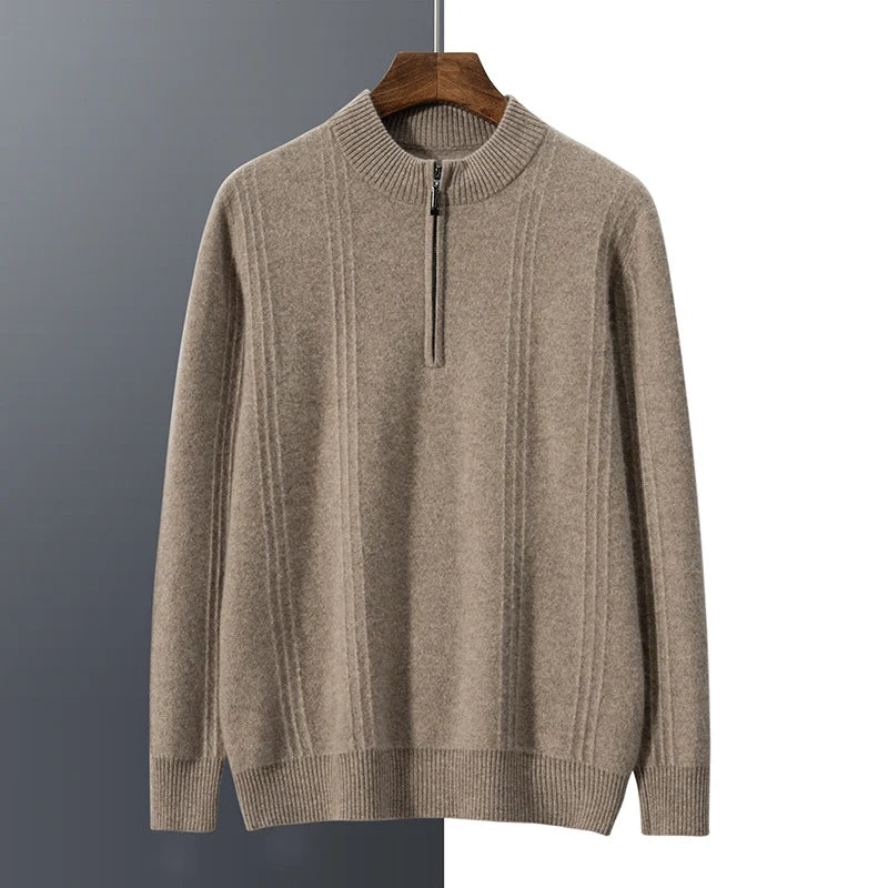 Elara™ | Lyx Cashmere Half Zip Tröja med Fins Snitt